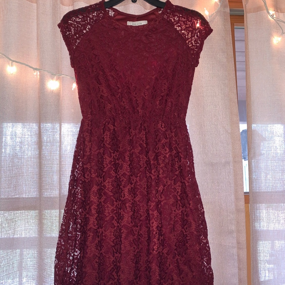 Lace red dress